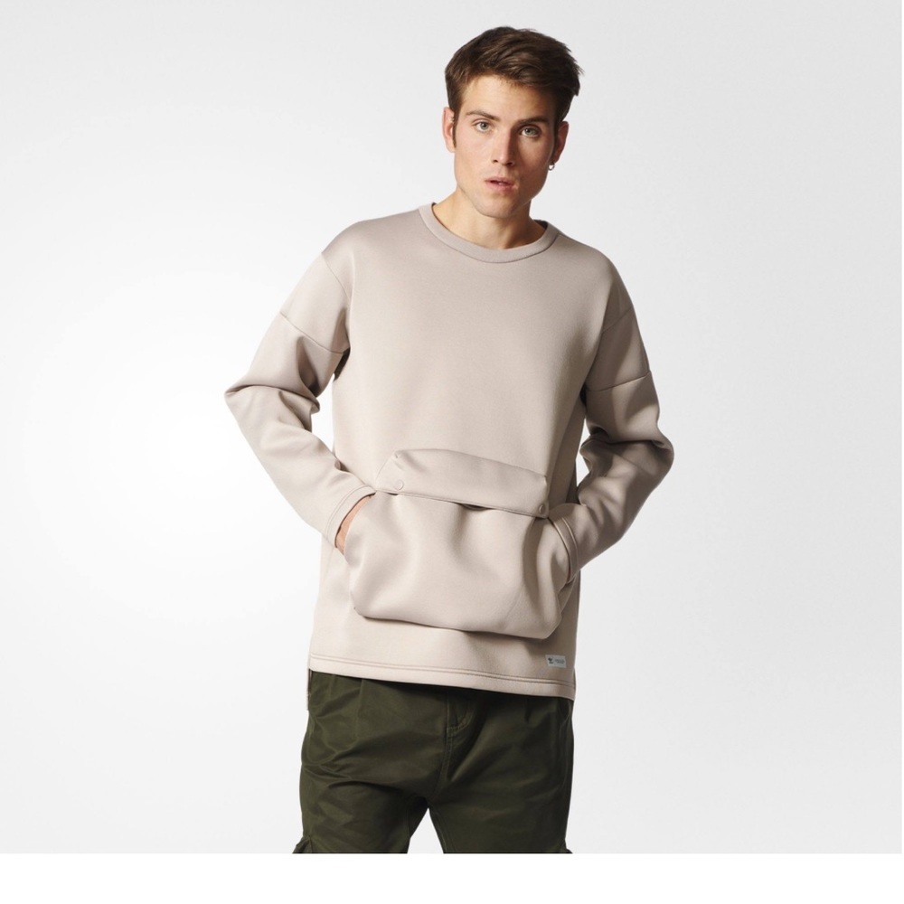 Adidas Originals Badlander Crew Sweatshirt Tan Treifol-Oversized